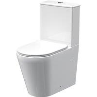 Balterley Flush to Wall Toilet Cistern Soft Close Sandwich Seat 798x385x612mm in White