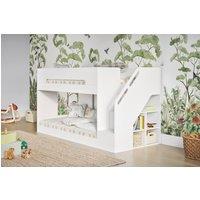 Flair Deimo Staircase Low Bunk Bed White | Size: Single