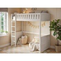 Flair Bea Wooden High Sleeper in White | Size: Single