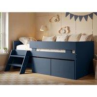 Flair Logan Single Storage Low Sleeper Bed in Blue
