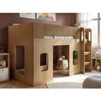 Flair Lino Playhouse Mid Sleeper Bed in Brown | Size: Single