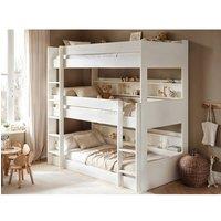 Noomi Clara Triple High Bunk Bed White | Size: Single