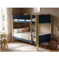 Flair Mateo Detachable Ribbed Bunk Bed in Navy | Size: Single
