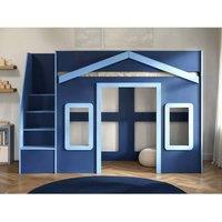 Flair Nixon Playhouse High Sleeper with Storage in Navy | Size: Single