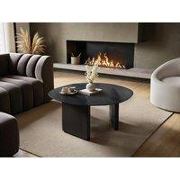Solace+Co Emil Black Glass Round Coffee Table