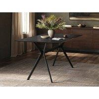Solace+Co Emil Black Glass Dining Table