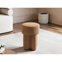 Solace+Co Astrid Fabric Pouffe in Brown