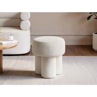 Solace+Co Ferro High Pouffe Beige Fabric