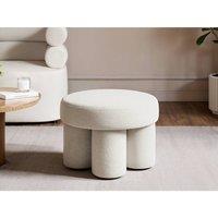 Solace+Co Ferro Low Pouffe Beige Fabric