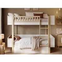 Noomi Kayla Bunk Bed with Storage White | Size: EU Single