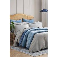 CHRISTY 400TC Luxury Cotton Sateen Plain Dye Duvet Cover Sets in Pale Grey | Size: King