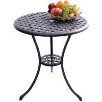 Centurion Supports OSHOWA Garden & Patio Cast Aluminium Bistro Table in Black