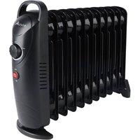 Alivio 11-Fin Oil Filled Heater with Adjustable Thermostat Safety Protection in Black