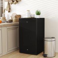 HOMCOM 91L Freestanding Under Counter Fridge with Lock in Black