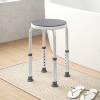 HOMCOM 360 Degree Swivel Shower Stool with Non-Slip Feet for Disabled, Grey
