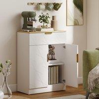 HOMCOM Sideboard Storage Cupboard with Drawer for Living Room Entryway White