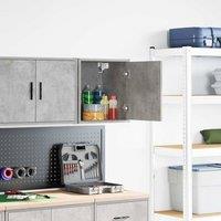 Berkfield Home Garage Wall Cabinet Concrete Grey Engineered Wood