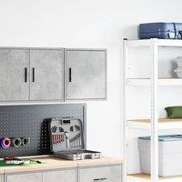Berkfield Home Durable Garage Wall Cabinet Concrete Grey Engineered Wood