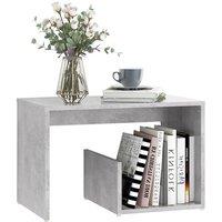 Berkfield Home Side Table Concrete Grey 59x36x38 cm Engineered Wood | Size: 59 x 36 x 38 cm