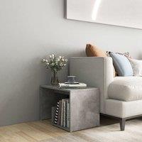 Berkfield Home Side Table Concrete Grey 59x36x38 cm Engineered Wood | Size: 59 x 36 x 38 cm