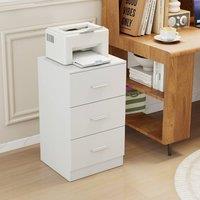 Costway Modern Bedside Table Nightstand End Table Storage Organizer in White