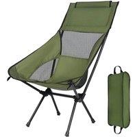 EONLION Folding High Back Camping Chair in Green