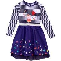 Peppa Pig Girl's It's Magic Glitter Long Sleeve Party Dress in Purple | Size: 4-5 Years