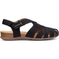 Hotter Women's Wide Fit 'Carpa' Closed-Toe Sandals in Black | Size: 6.5