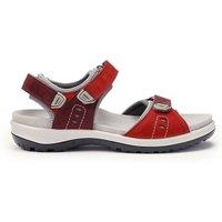 Hotter Women's Extra Wide 'Walk II' Sandals in Red | Size: 5.5