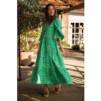 Brakeburn Women's CLARISA DRESS in Green | Size: 14