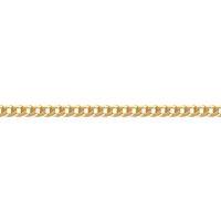 Jewelco London Women's 14k Gold Plated Sterling Silver Curb Pendant Chain Necklace 1.6mm | Size: 20 inches