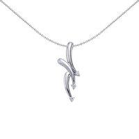 Jewelco London Women's Sterling Silver CZ 3 Arrows Charm Shooting Stars Firework Pendant