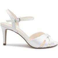 Paradox London Women's Arista' Wide Fit Stiletto Wedding Sandals in Ivory | Size: 4E