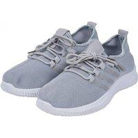 Voltico Women's Lightweight Sports Trainers Breathable Running Shoes in Light Grey | Size: 5
