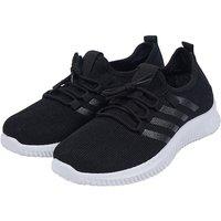 Voltico Women's Lightweight Sports Trainers Breathable Running Shoes in Black | Size: 7