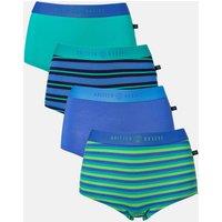 British Boxers Women's Pack of Four "Perfect Day" Hipster Boxer Briefs | Size: 3XL