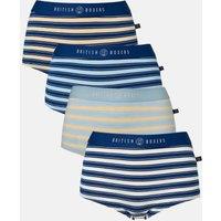 British Boxers Women's Pack of Four "On the Pier" Hipster Boxer Briefs | Size: Large