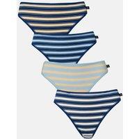 British Boxers Women's Pack of Four "On the Pier" High Leg Knickers in Navy | Size: 4XL