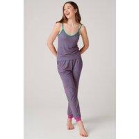 British Boxers Women's "Spectra Leopard" Bamboo Camisole Pyjama Set in Teal | Size: XL