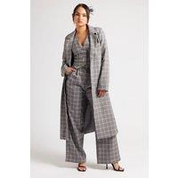 Urban Bliss Women's Check Longline in Grey | Size: 14