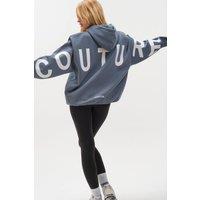 BCouture Women's Leggings & Oversized Hoodie Set in Mid Blue | Size: XL