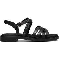 Clarks Women's Trivanni Cove Black Leather Flat Sandals | Size: 6-Standard Fit