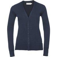 Russell Collection Women's Deep V Cardigan in Navy | Size: 4XL
