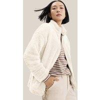 Lands' End Women's Softest Fleece Jacket in Ivory | Size: 14-16