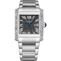 STHRLING Original Women's lan Women's Quartz 35mm Rectangular Crystal Dial Watch in Silver