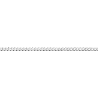 Jewelco London Women's Silver Traditional Diamond-Cut Flat Curb Curb Chain Necklace | Size: 26 inches
