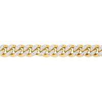 Jewelco London Women's Gold-plated Silver Sparkling Diamond-cut Curb Chain Necklace in Gold | Size: 26 inches