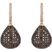 Latelita Women's Valerie Pear Drop Gemstone Earring Rosegold Chocolate Cz in Brown