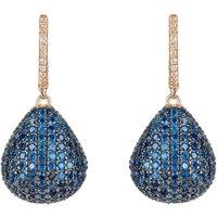 Latelita Women's Valerie Pear Drop Gemstone Earring Rosegold Sapphire Blue