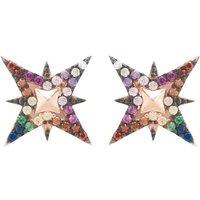 Latelita Women's North Star Rainbow Stud Earrings Rosegold